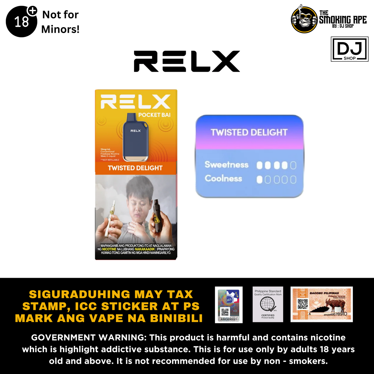 RELX Pocket Bai Disposable Vape
