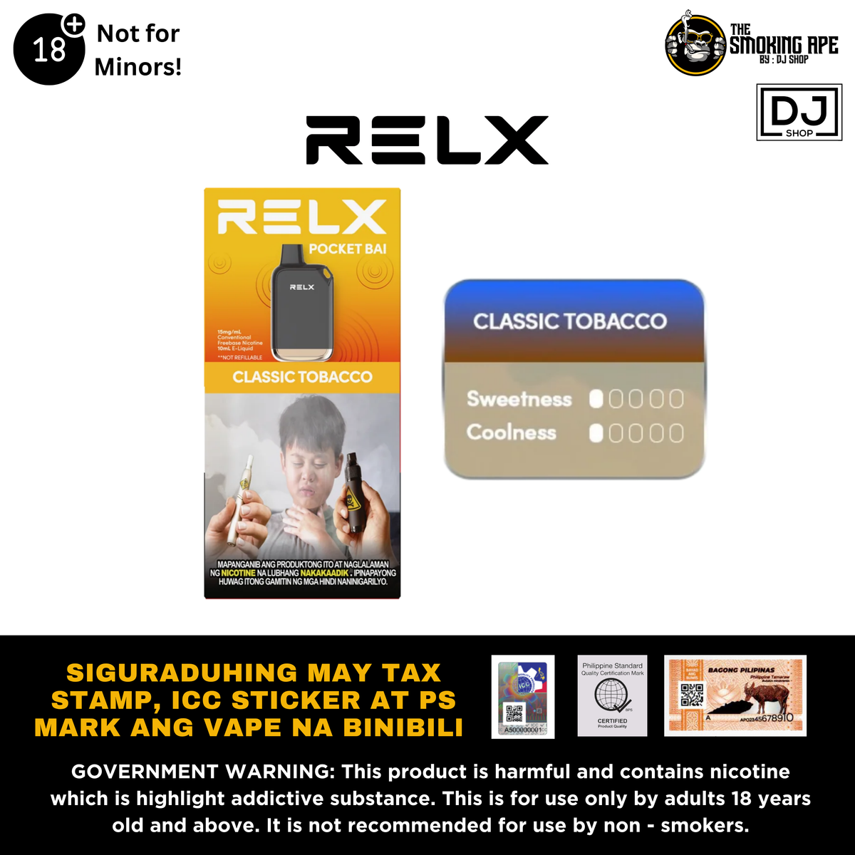 RELX Pocket Bai Disposable Vape