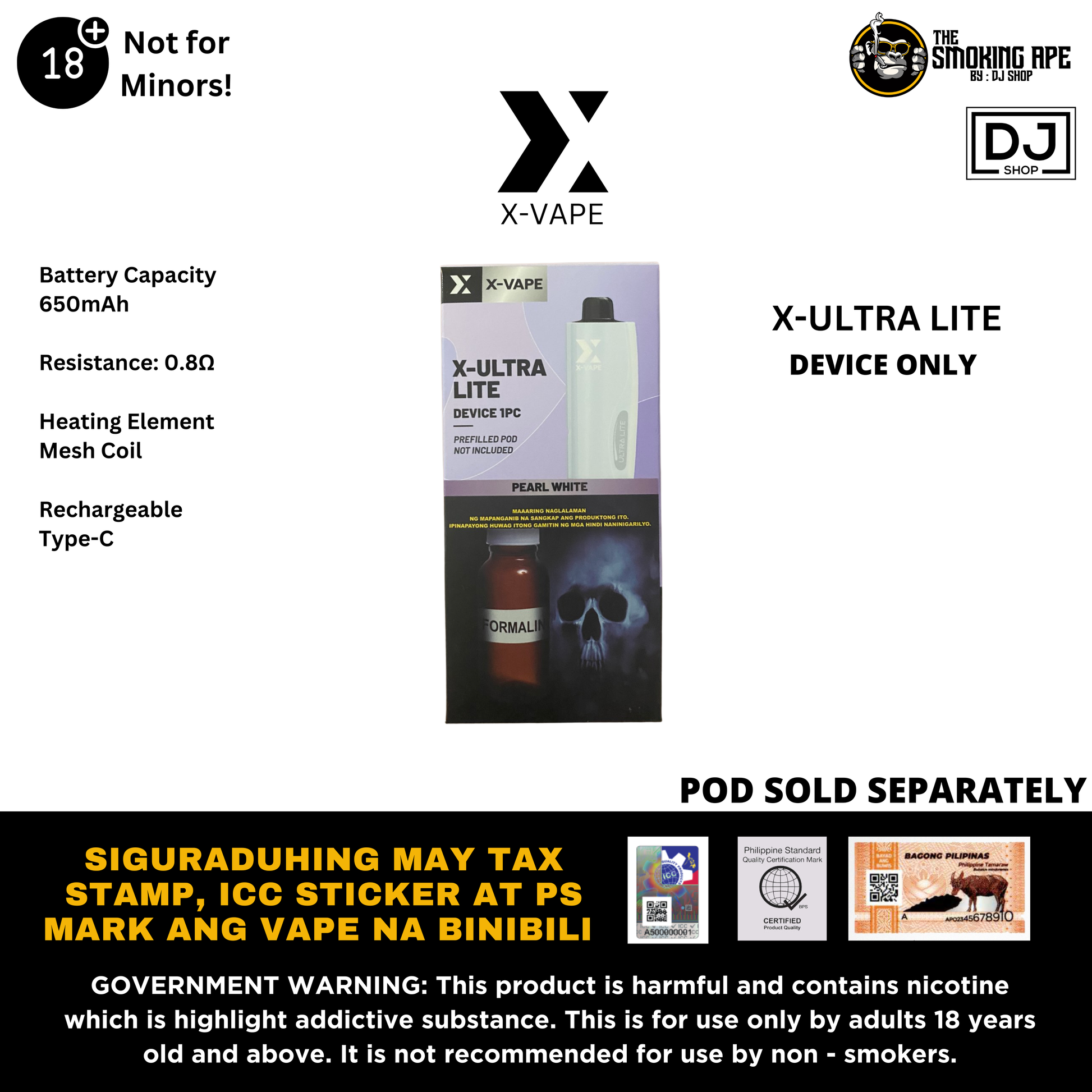 X-Vape ULTRA DJ SHOP PH X-Vape ULTRA DJ SHOP PH