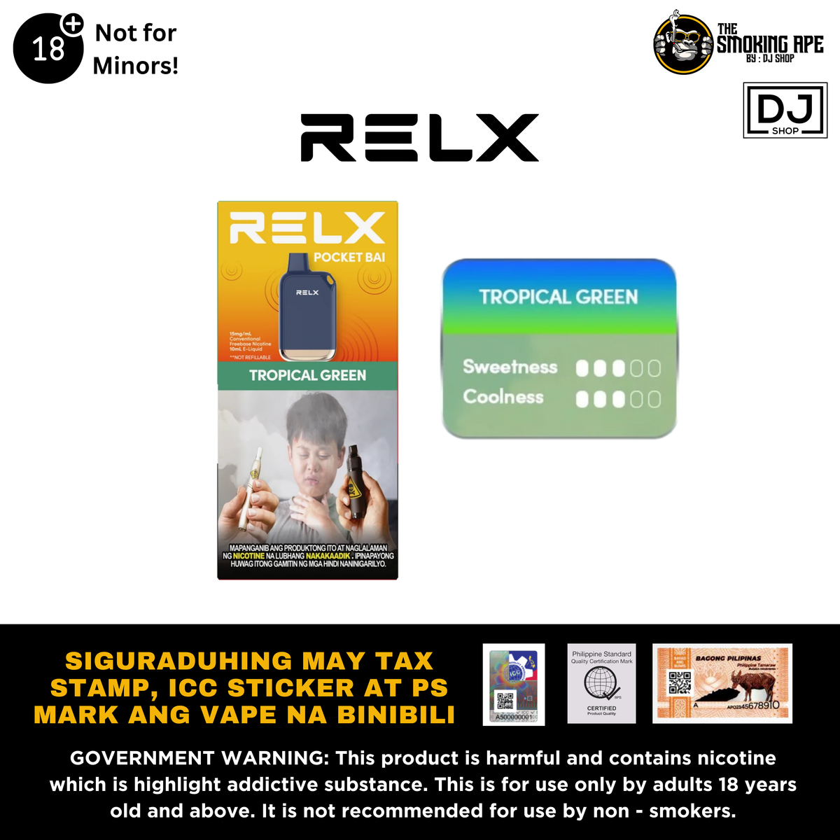 RELX Pocket Bai Disposable Vape